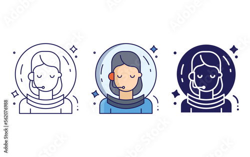 Woman, Female astronaut icon