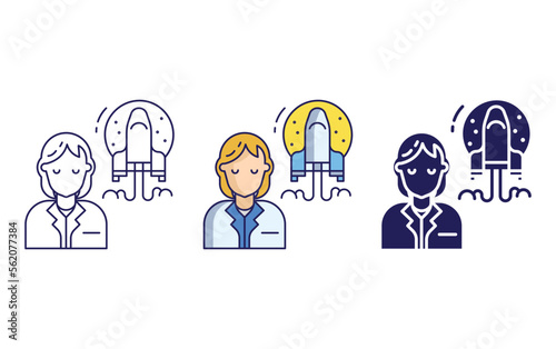 Woman Scientist icon