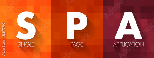 SPA - Single Page Application acronym, technology concept background