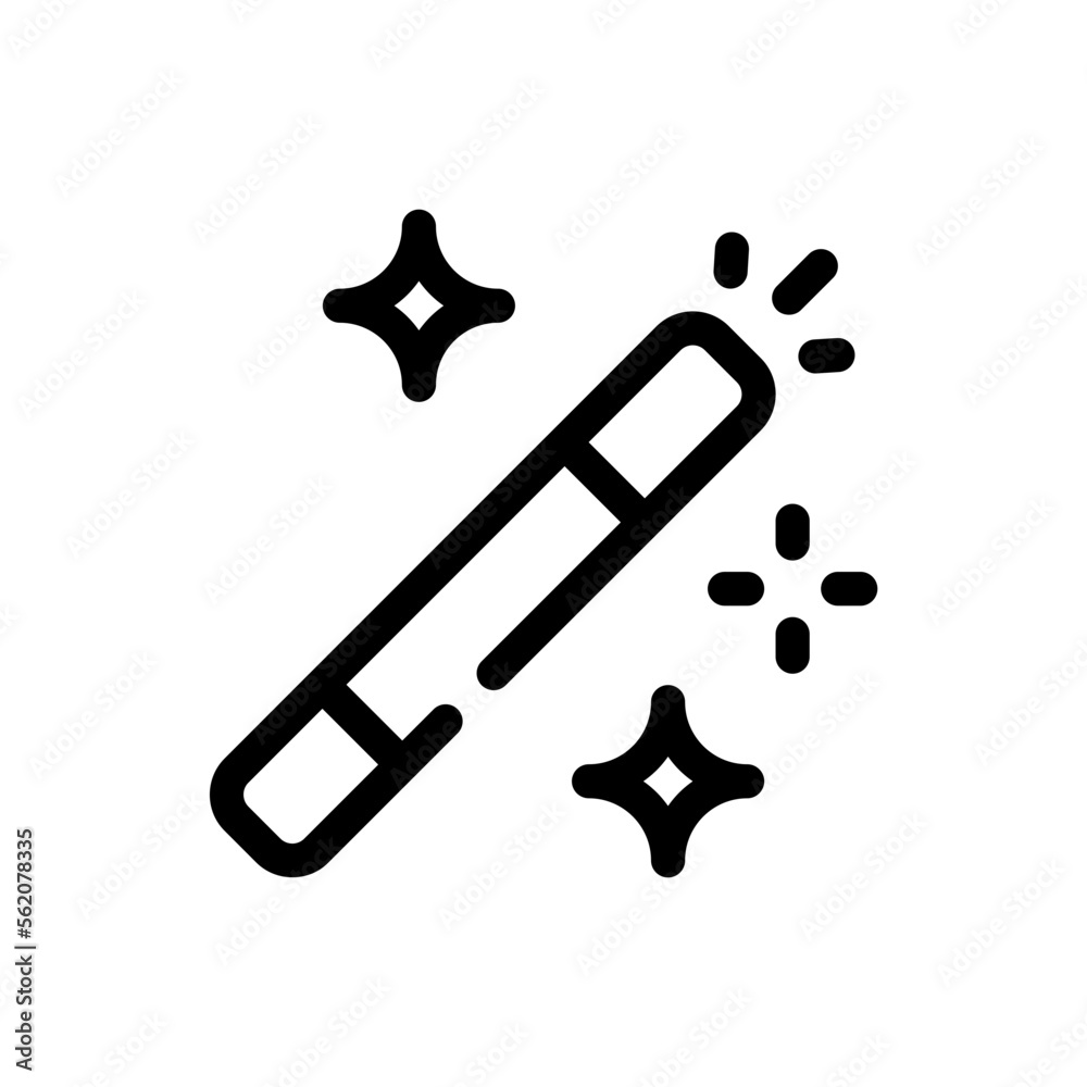 magic wand line icon magic wand line icon