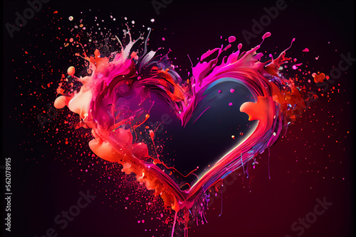 Valentine's Day heart splash 