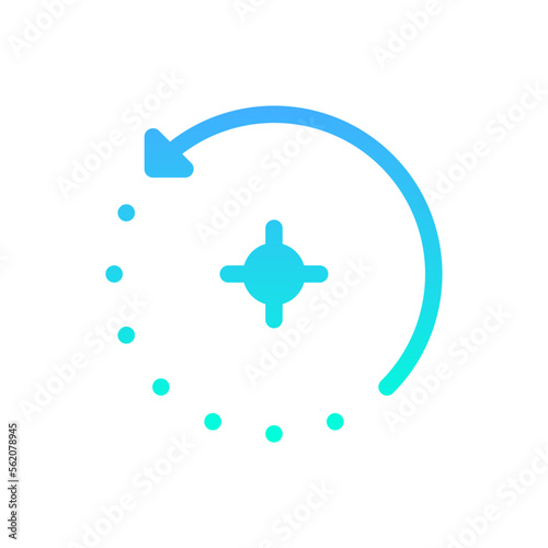 rotate flat gradient icon