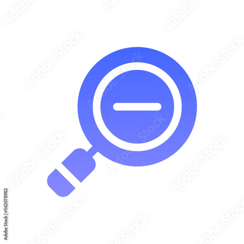 zoom out flat gradient icon
