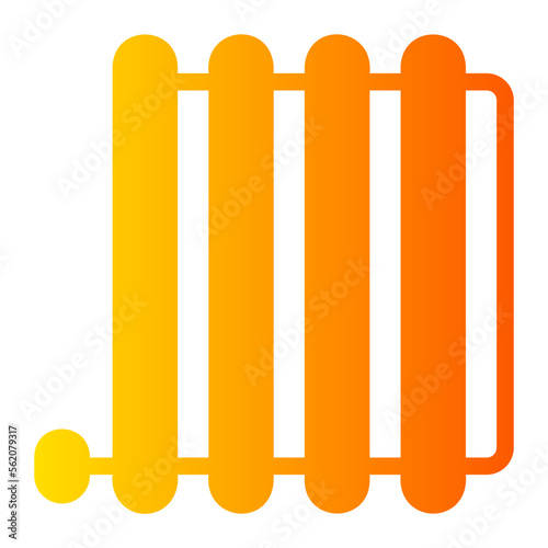 central heating gradient icon