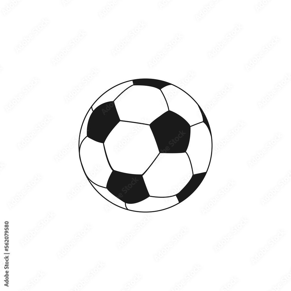 Fototapeta premium Soccer ball. Football ball. Sports equipment. Vector illustration