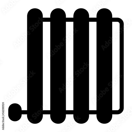 central heating glyph icon