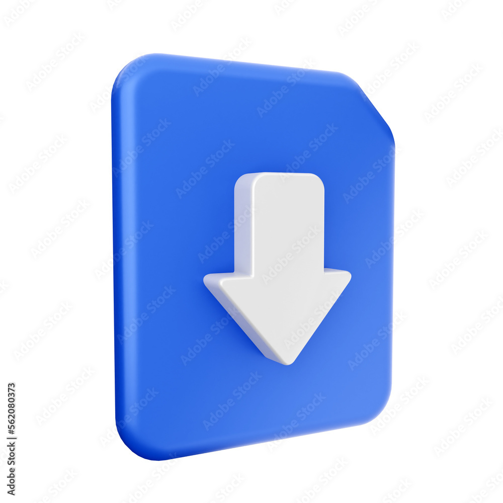 3d download file data arrow icon illustration 3d download file data arrow icon illustration