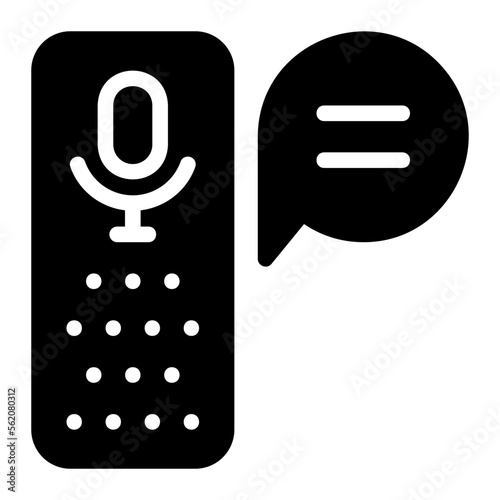 voice assistant glyph icon