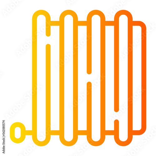 central heating gradient icon