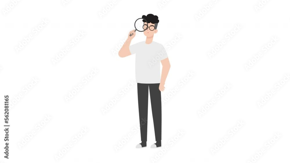man holding a magnifying glass man holding a magnifying glass