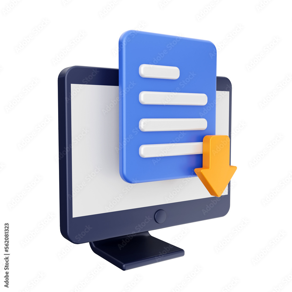 3d download file data arrow icon illustration 3d download file data arrow icon illustration