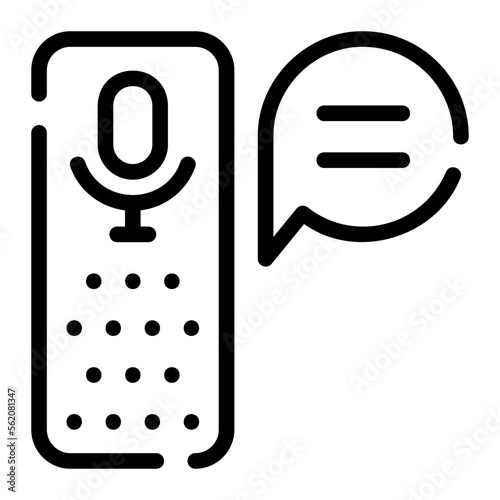 voice assistant line icon