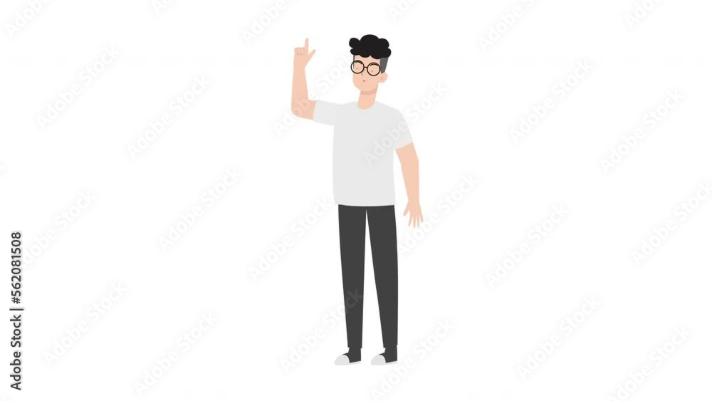 Man Presenting Gesture