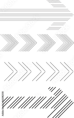 sideways. dotted sign. Arrow element for your design.Striped direction. vector illustration 