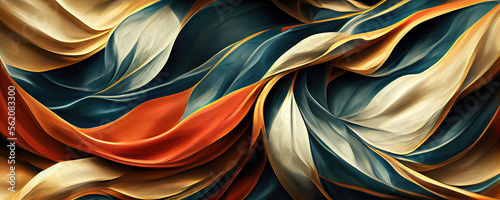 Abstract textil cloth wallpaper background illustration (Generative AI) photo
