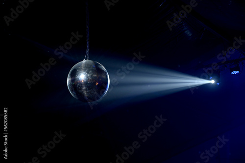 mirror disco ball in a nightclub