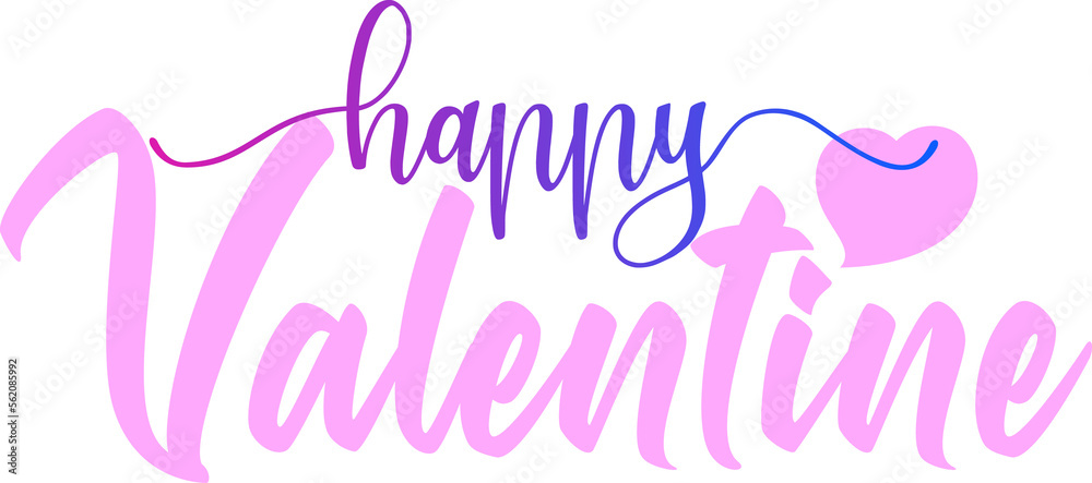 Obraz premium Happy Valentines Day typography poster with handwritten calligraphy text Wallpaper Background 7 templates