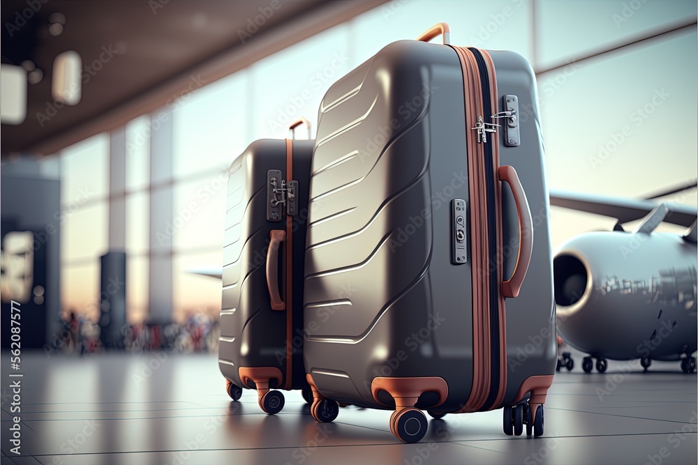 Digital illustration about suitcase.