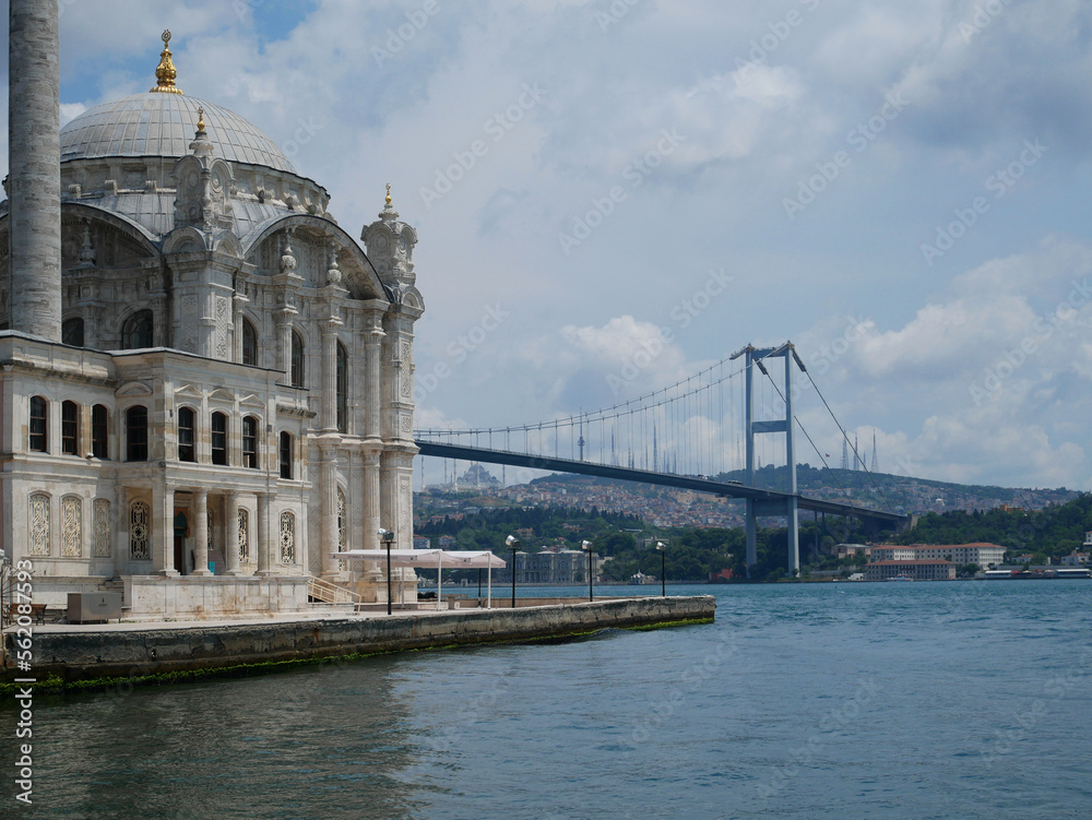 Obraz premium The Grand Mecidiye Mosque.on the Bosphorus. Istanbul.