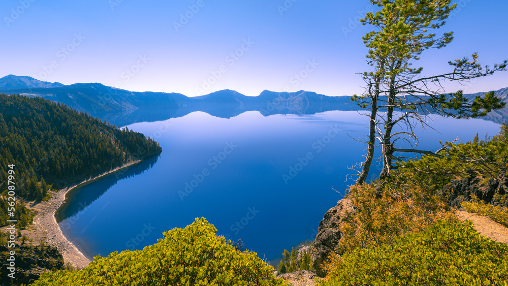 Crater Lake at Rugged Crest in Crater Lake National Park in Oregon