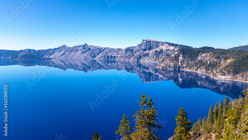 Crater Lake at the Rugged Crest Palisades in Crater Lake National Park in Oregon
