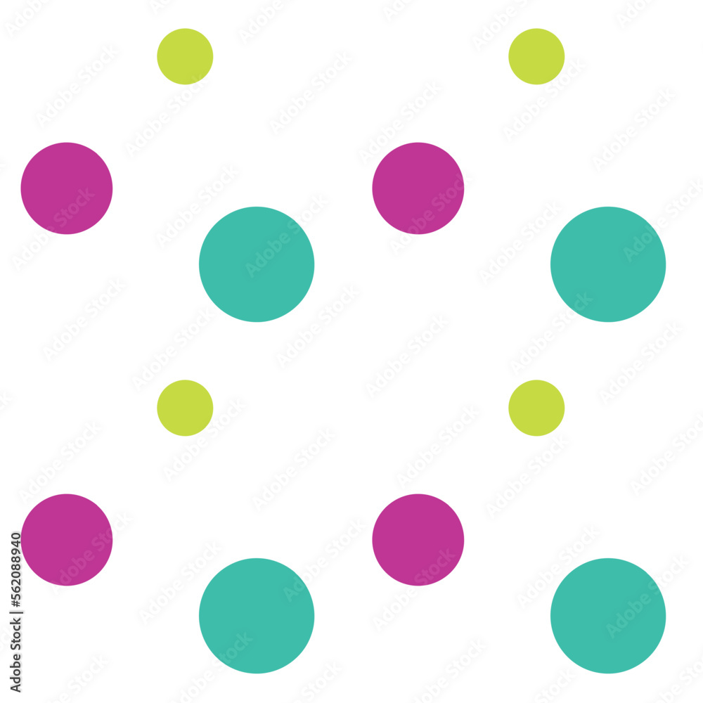 Vector pattern with colored circles