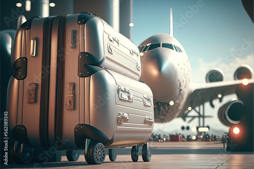 Digital illustration about suitcase.
