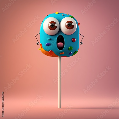 Cute Cartoon Cake Pop Chara...
