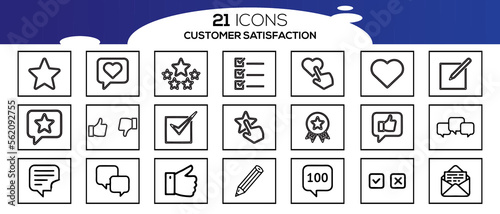CUSTOMER SATISFACTION ICON SET DESIGN