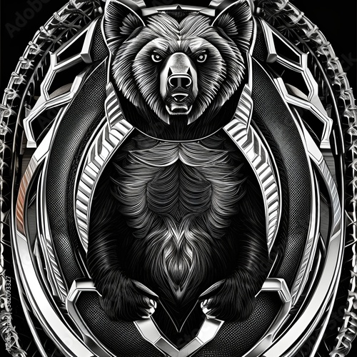 bear emblem, bear drawing, ...