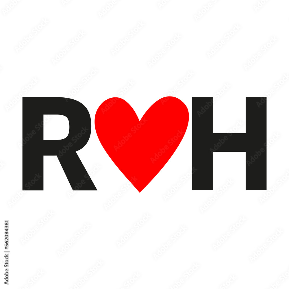 Best couple name R love H on Transparent Background Best couple name R love H on Transparent Background