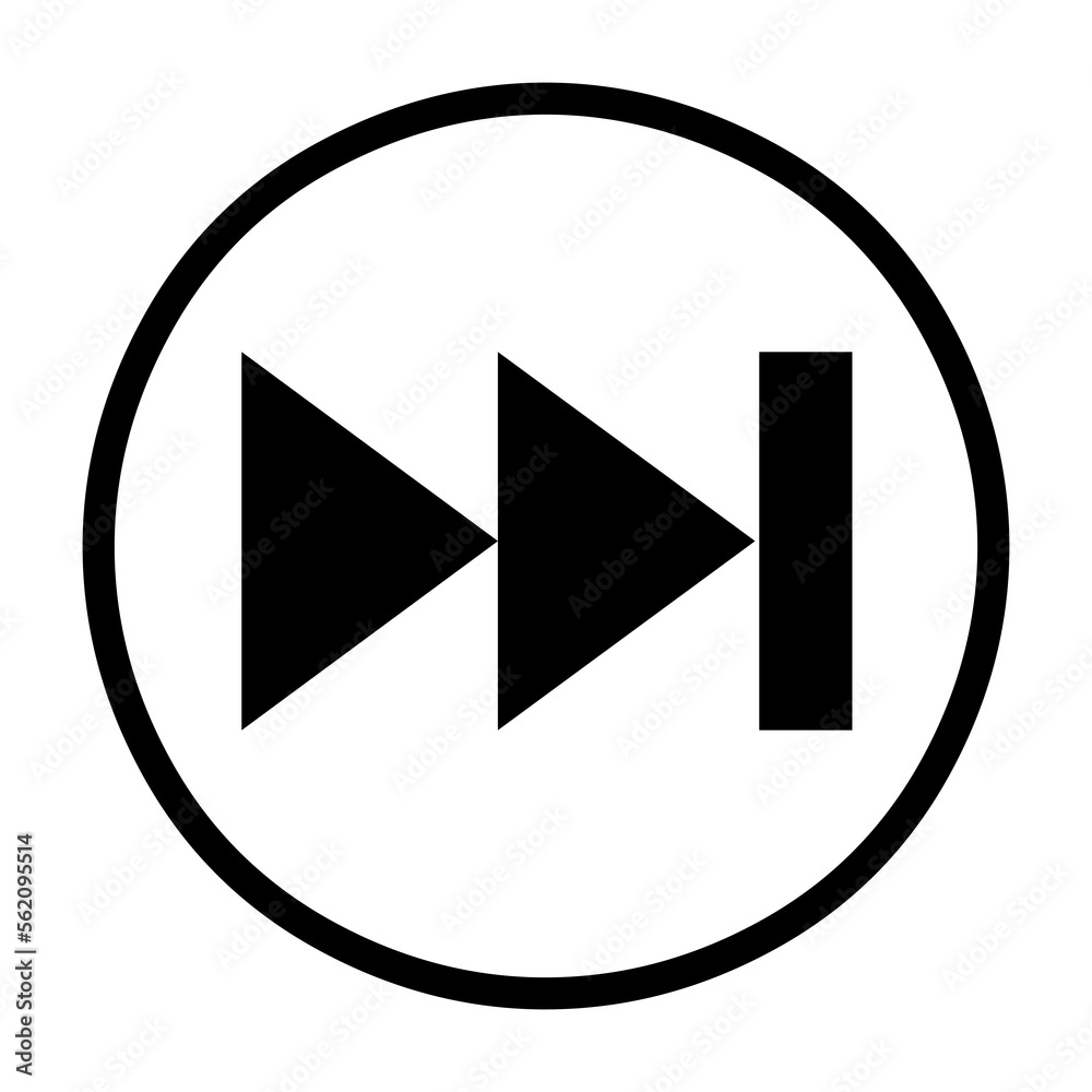 Vector forward button icon on Transparent Background Vector forward button icon on Transparent Background