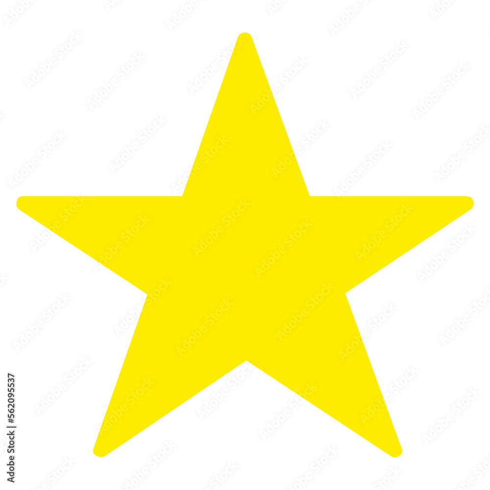Star Shape Symbol on Transparent Background Star Shape Symbol on Transparent Background