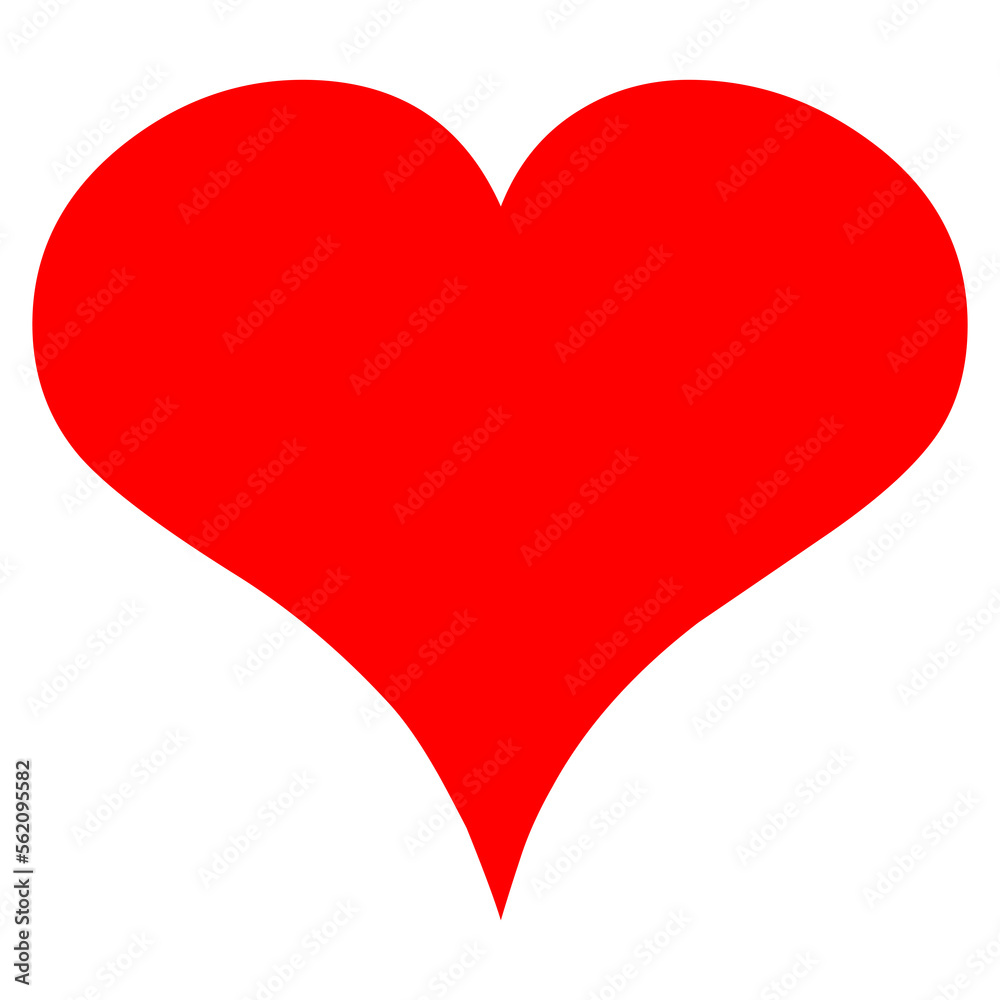 Red Heart Symbol on Transparent Background Red Heart Symbol on Transparent Background