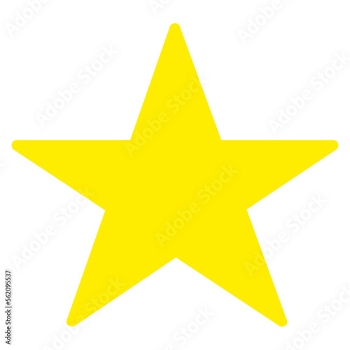 Star Shape Symbol on Transparent Background