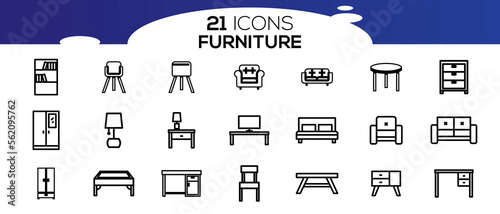 FURNITURE ICON SET DESIGN