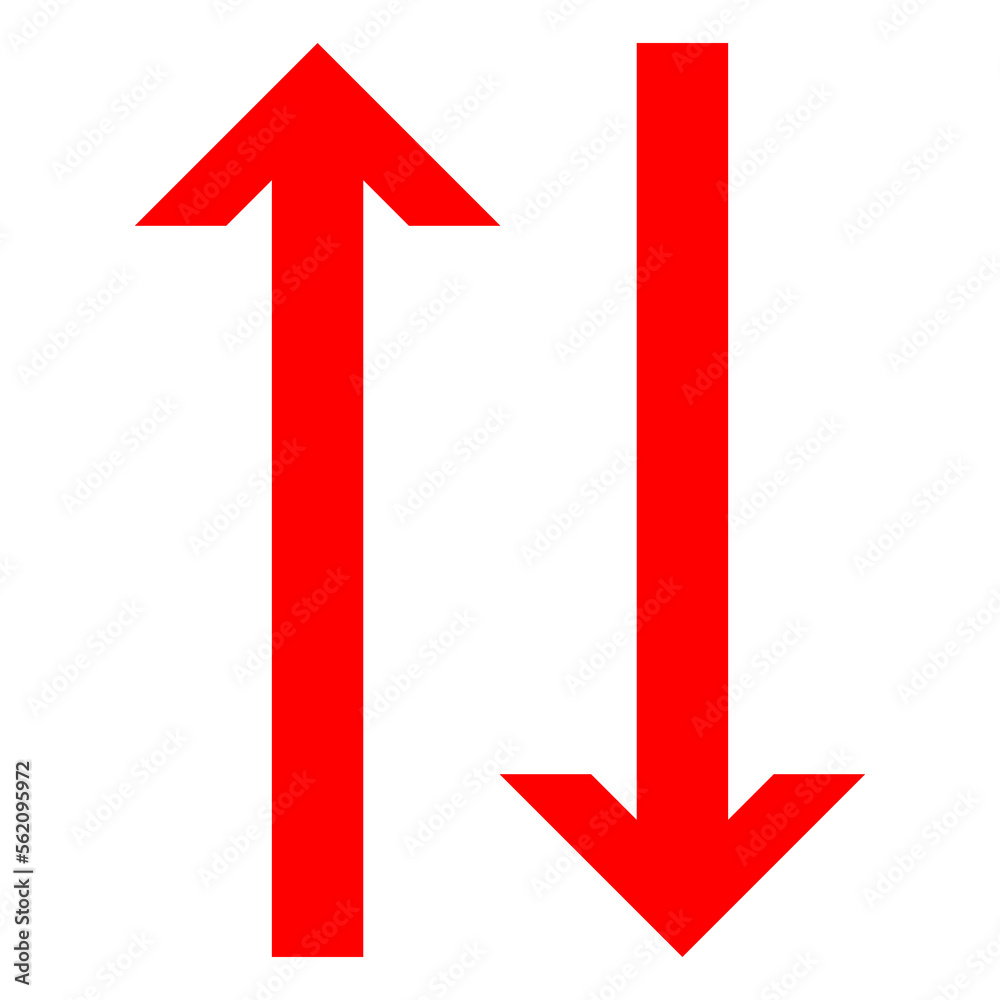 Two way Directional Arrow on Transparent Background Two way Directional Arrow on Transparent Background