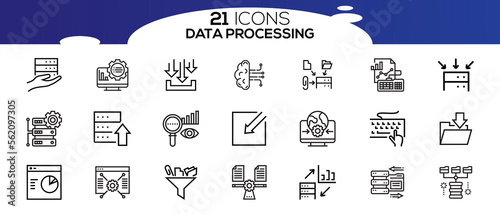 DATA PROCESSING ICON SET DESIGN
