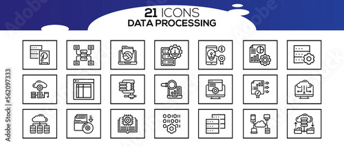 DATA PROCESSING ICON SET DESIGN