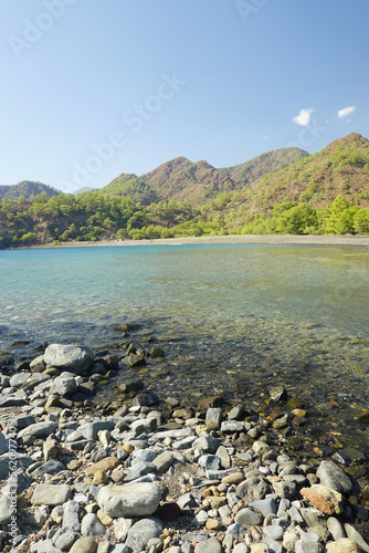 Maden Koyu beach at the Lycian way between Tekirowa and Kemer  Turkey