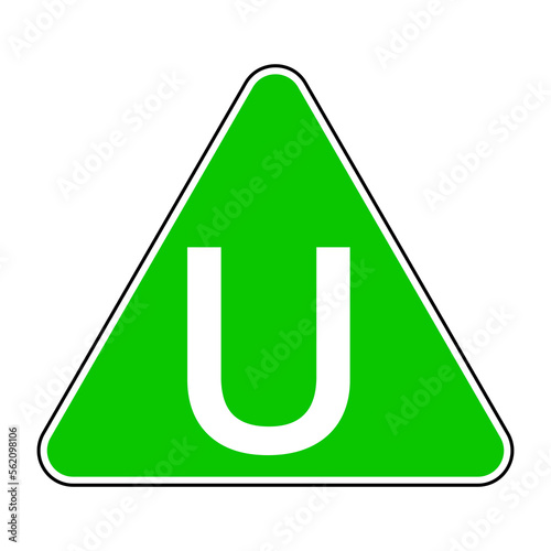 Age rating sign over 12 on Transparent Background
