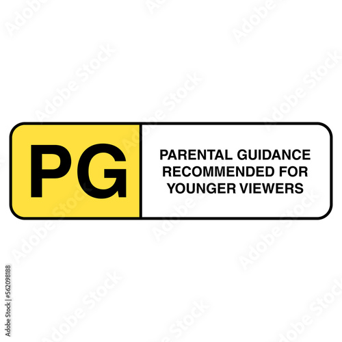 Parental Guidance sign on Transparent Background