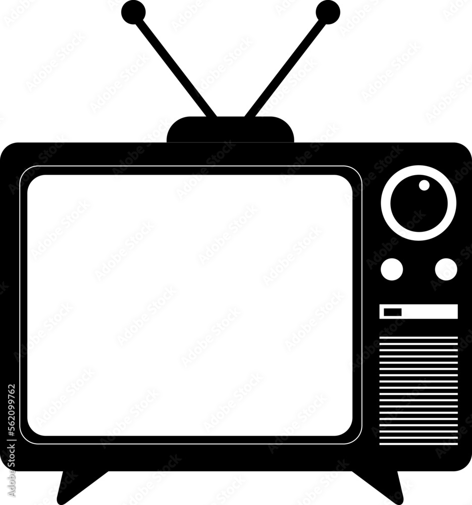 Tv retro Icon vector illustration in flat style isolated on white