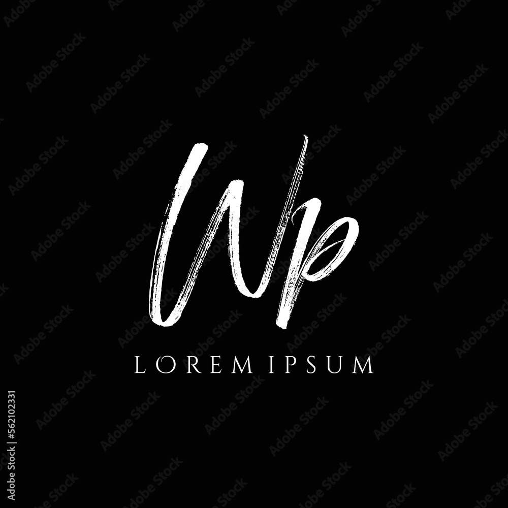 Letter WP luxury logo design vector Letter WP luxury logo design vector
