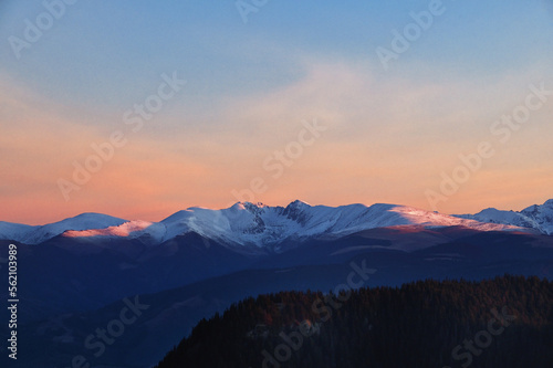 Fagaras mountains, Romania at Sunset