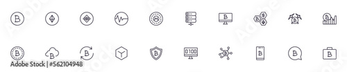 Crypto  concept. Collection of crypto high quality vector outline signs for web pages, books, online stores, flyers, banners etc. Set of premium illustrations isolated on white background