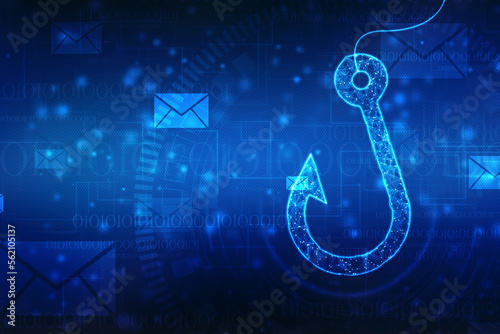 Phishing concept background, Phishing email, Data Breach, Theft, Steal. Data Hacking Background, Data Stealing Hook Concept