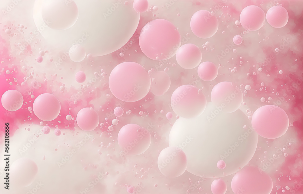Pink and white background with a lot of bubbles. Generative AI.
Pink and white background with a lot of bubbles. Generative AI.