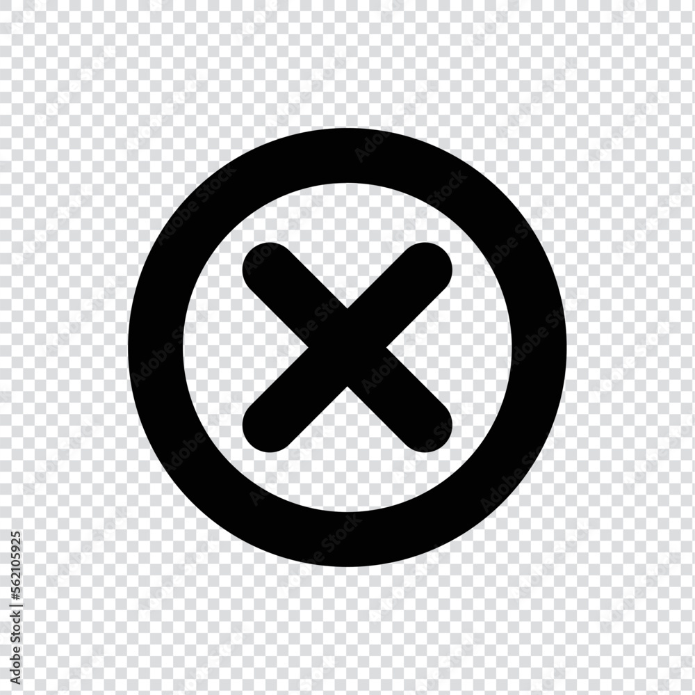 Cancel, cross, exit outline icon in transparent background, basic app and web UI bold line icon, EPS10
Cancel, cross, exit outline icon in transparent background, basic app and web UI bold line icon, EPS10