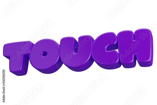 touch 3d word text